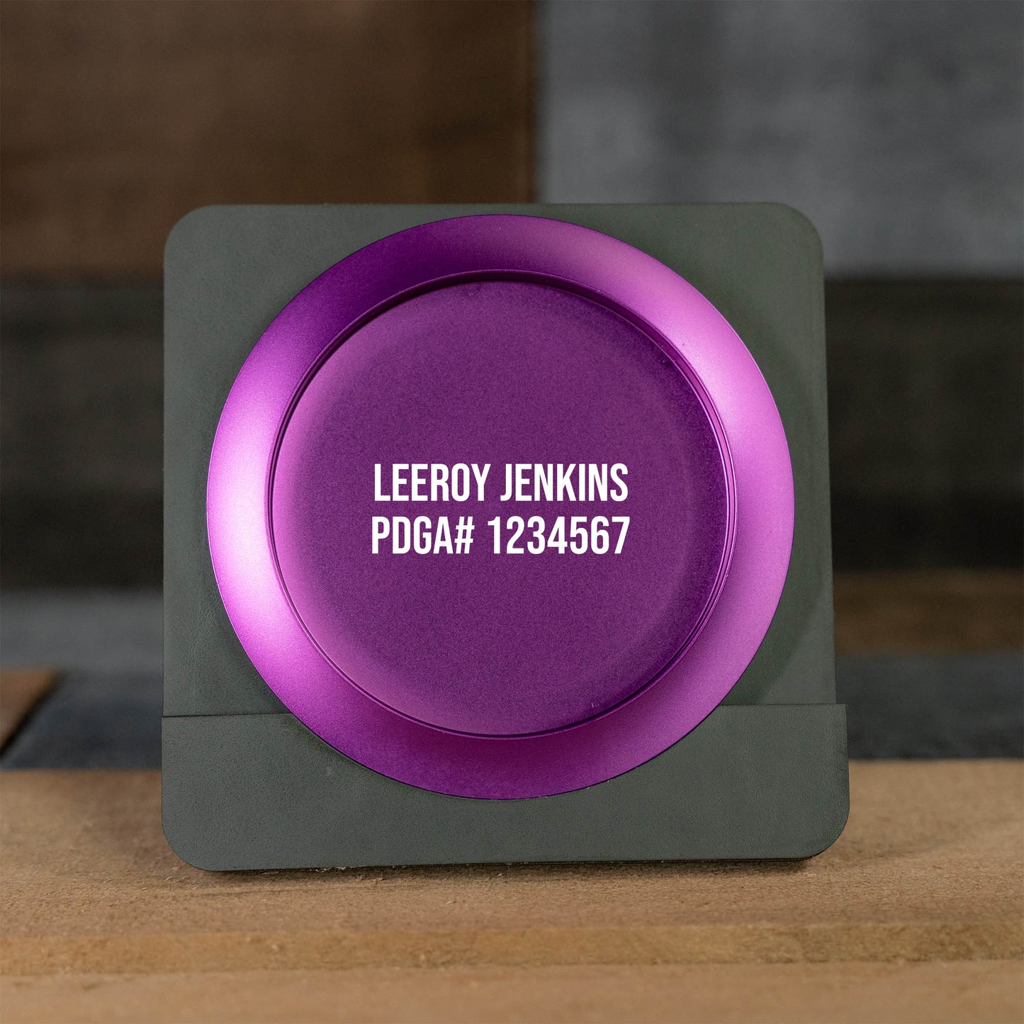 Custom Engraved Metal Mini Disc Golf Marker - PDGA Legal - Driver Style