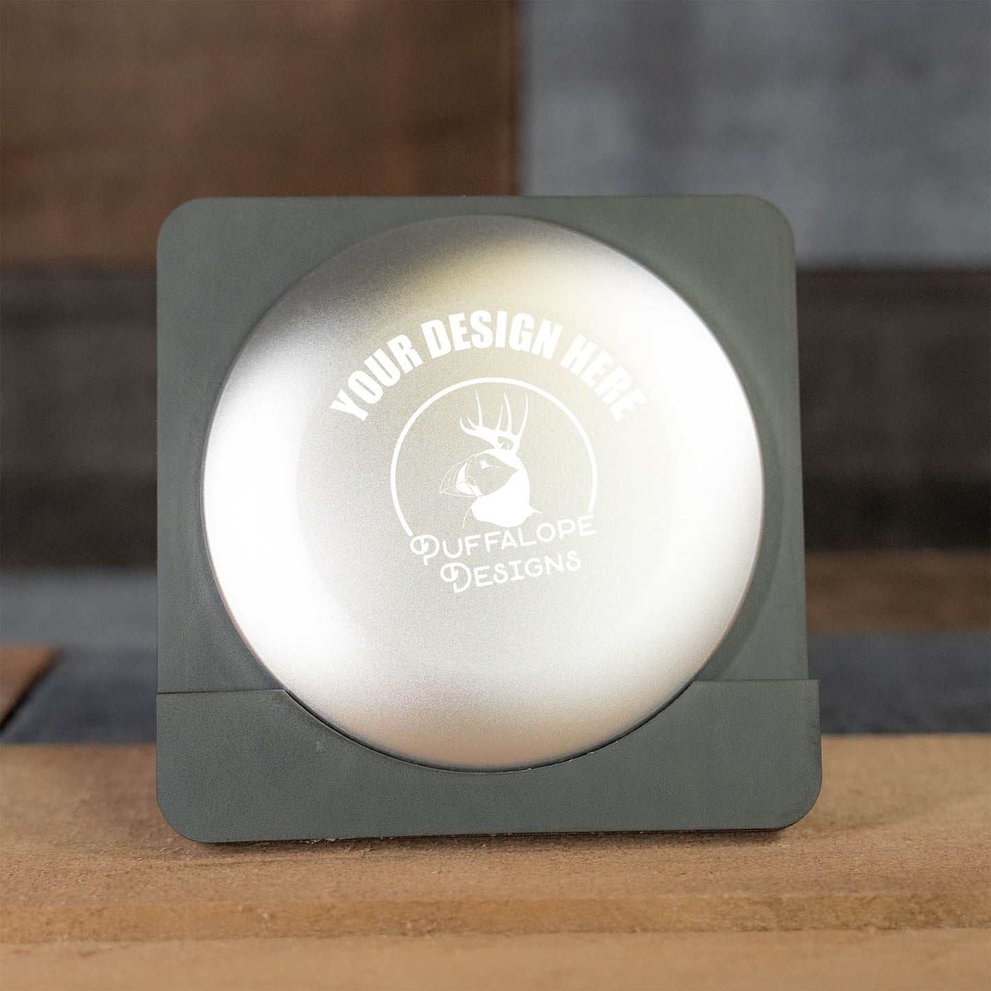 Custom Engraved Metal Mini Disc Golf Marker - PDGA Legal - Driver Style
