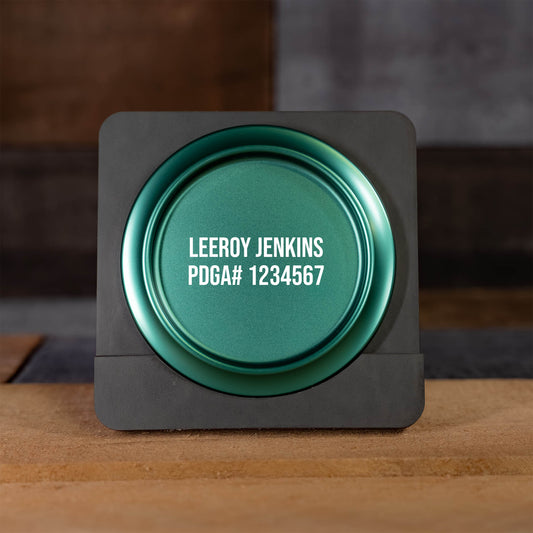 Custom Engraved Metal Mini Disc Golf Marker - PDGA Legal - Midrange Style