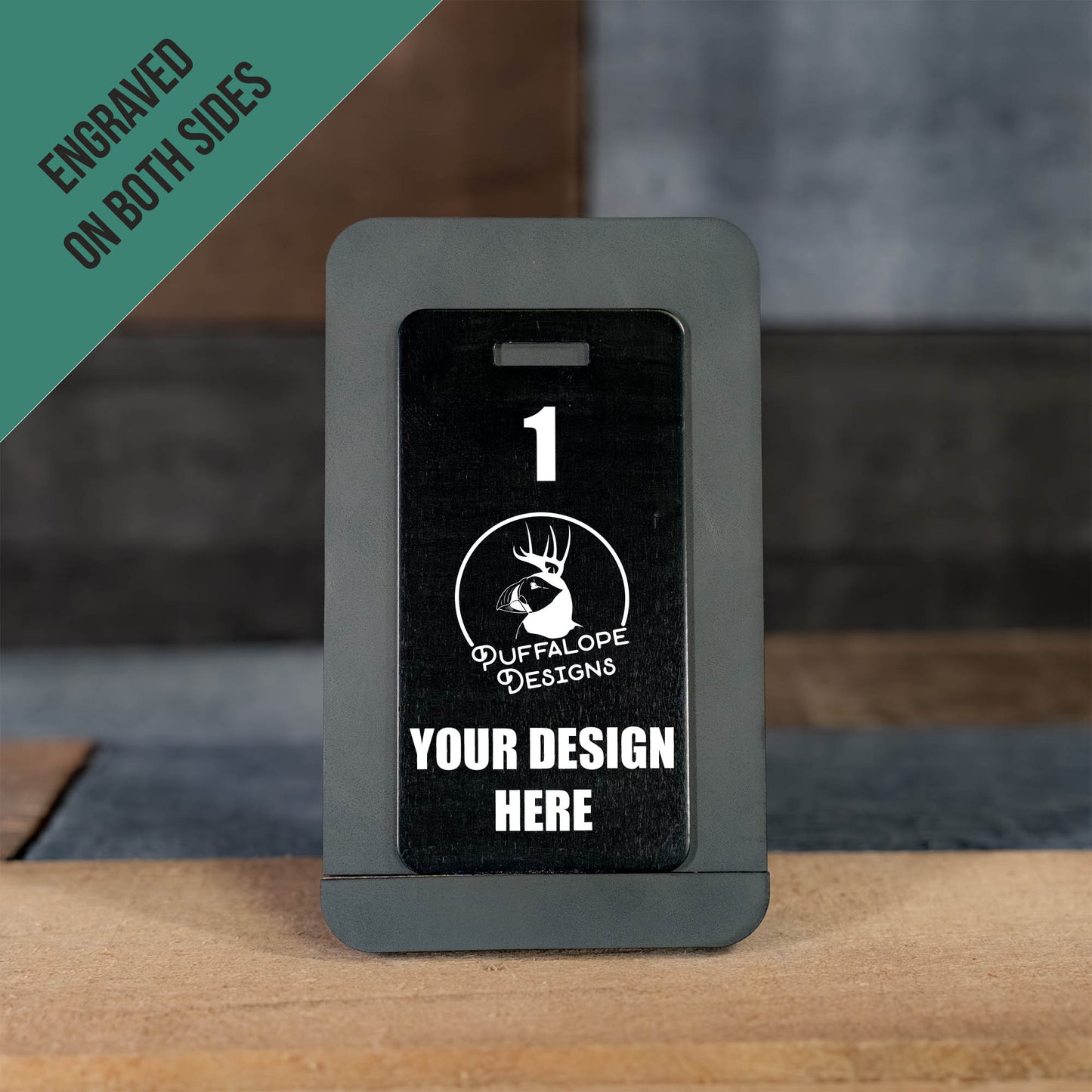 Double Sided Custom Metal Disc Golf Bag Tags