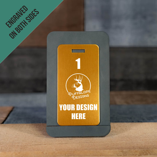 Double Sided Custom Metal Disc Golf Bag Tags