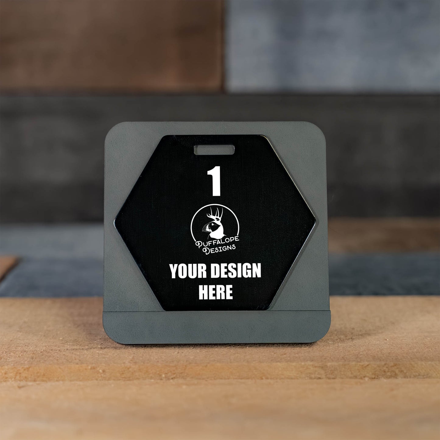 Custom Hex Shape Metal Disc Golf Bag Tags