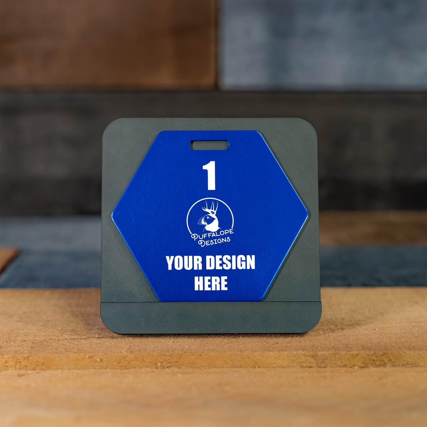 Custom Hex Shape Metal Disc Golf Bag Tags