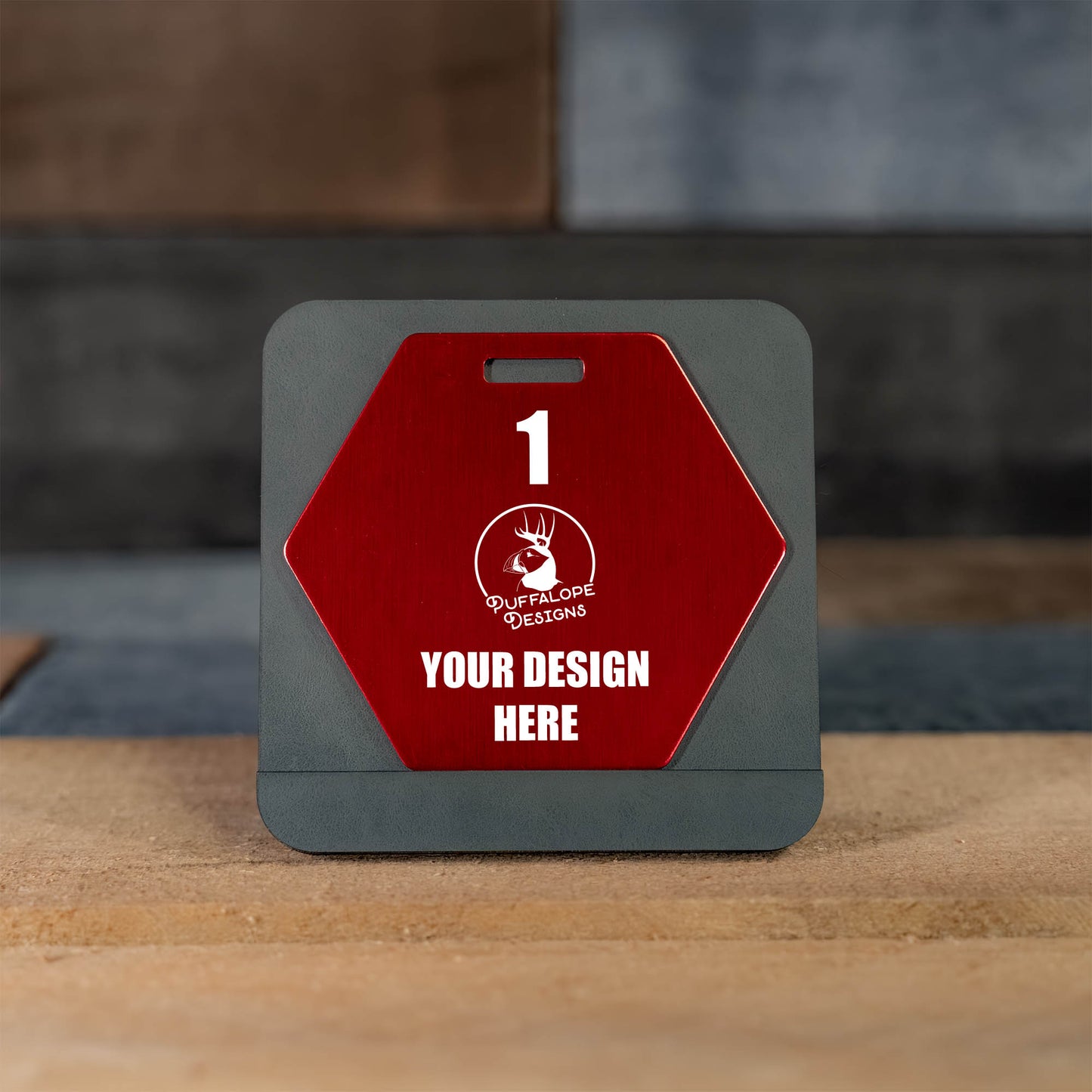Custom Hex Shape Metal Disc Golf Bag Tags