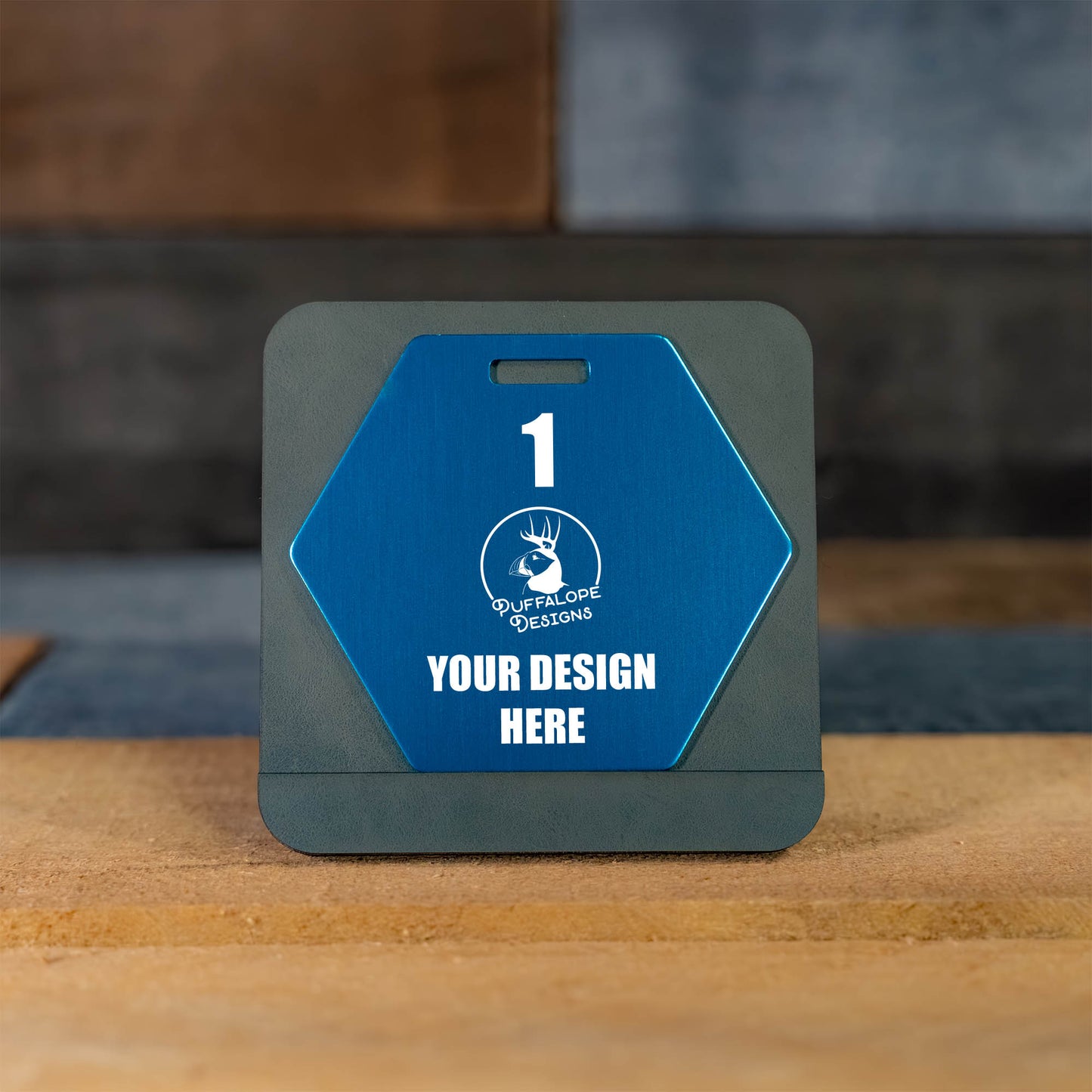 Custom Hex Shape Metal Disc Golf Bag Tags