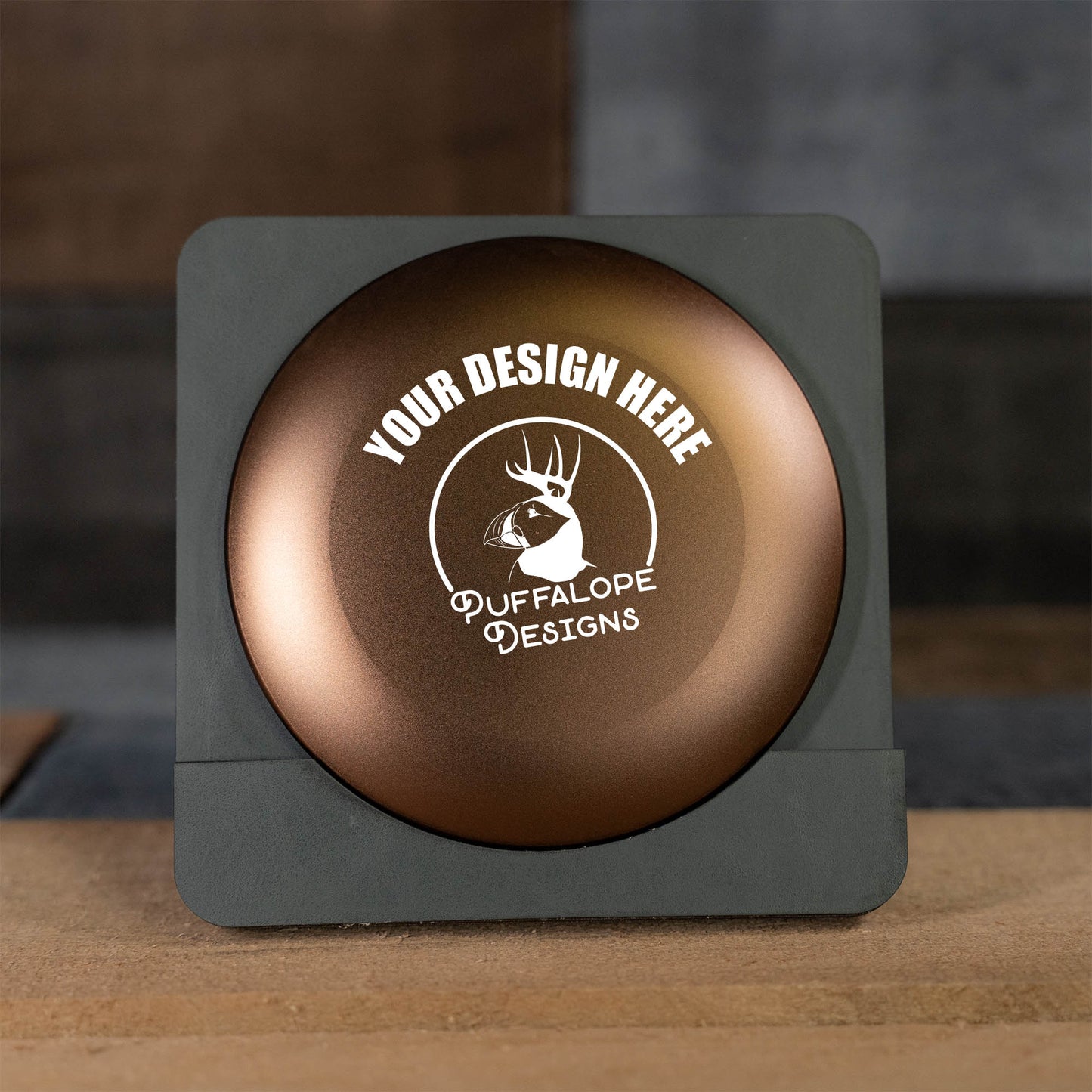 Custom Engraved Metal Mini Disc Golf Marker - PDGA Legal - Driver Style