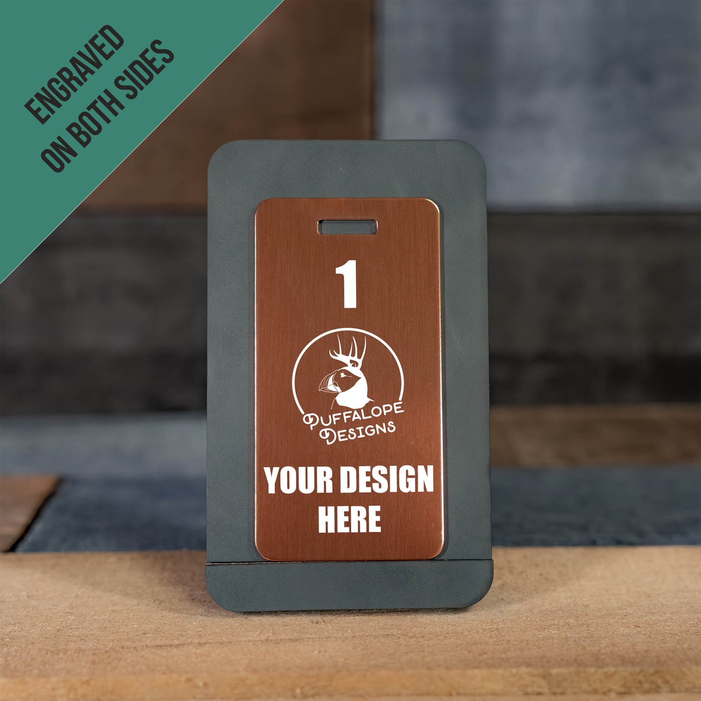 Double Sided Custom Metal Disc Golf Bag Tags
