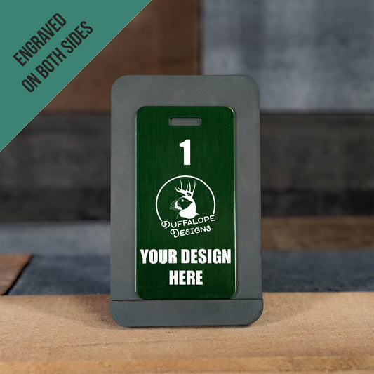 Double Sided Custom Metal Disc Golf Bag Tags