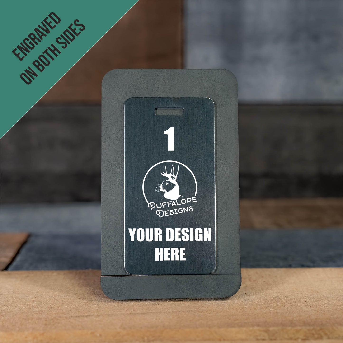 Double Sided Custom Metal Disc Golf Bag Tags