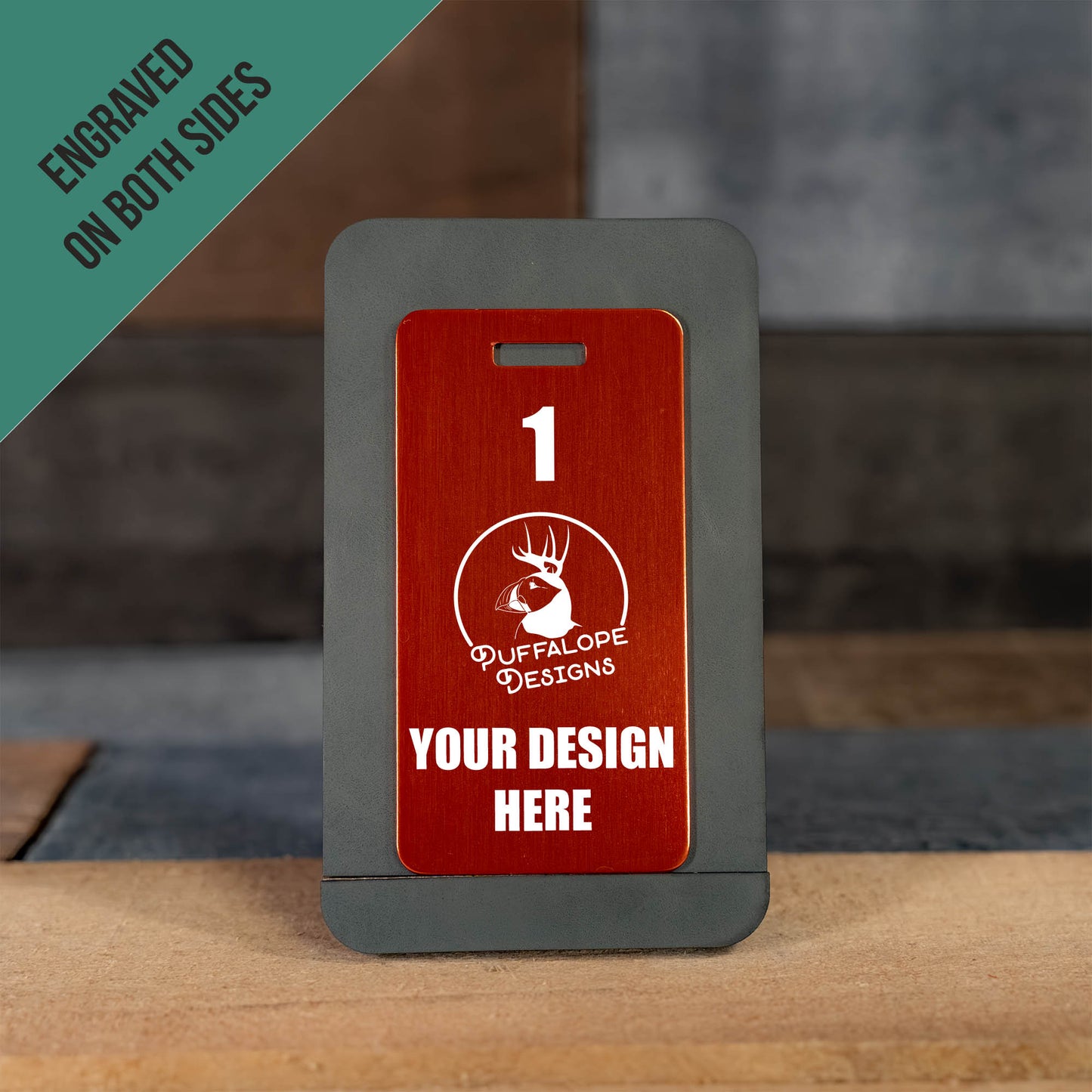 Double Sided Custom Metal Disc Golf Bag Tags