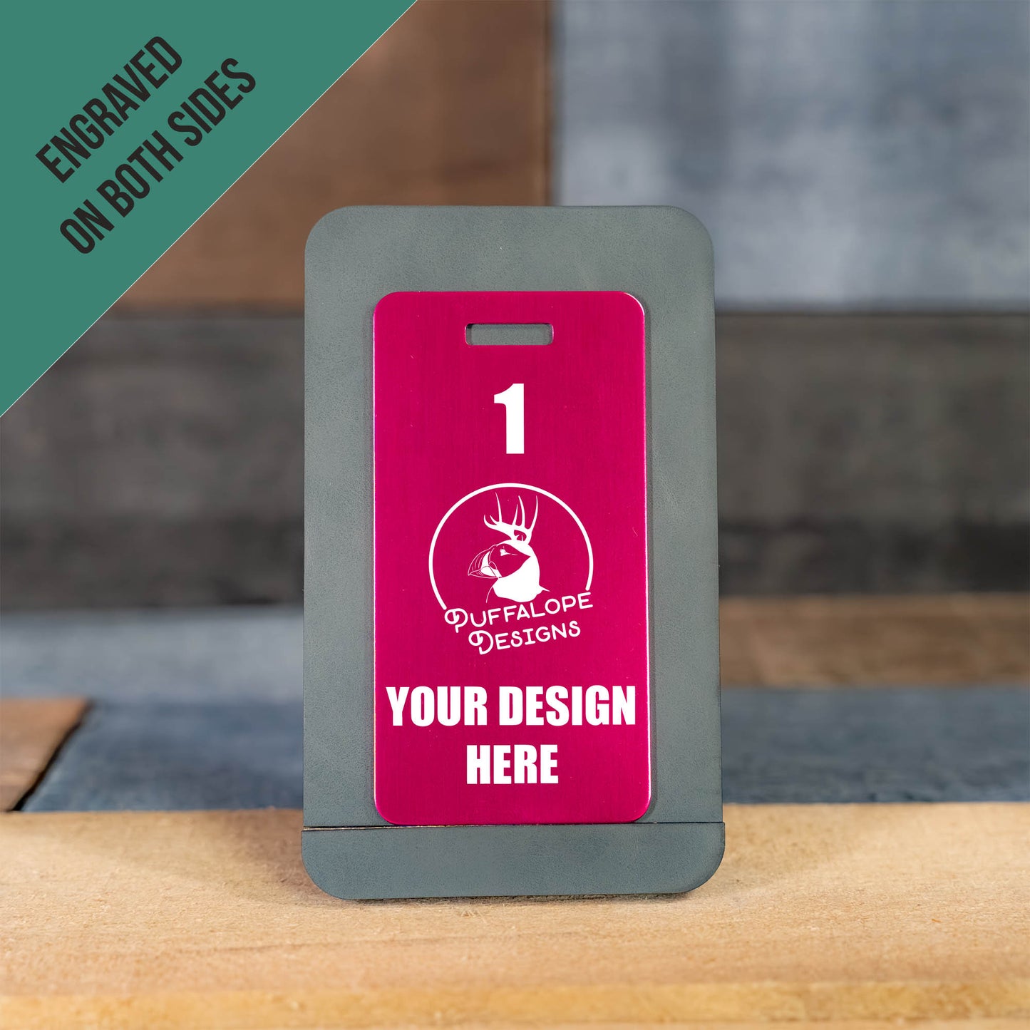 Double Sided Custom Metal Disc Golf Bag Tags