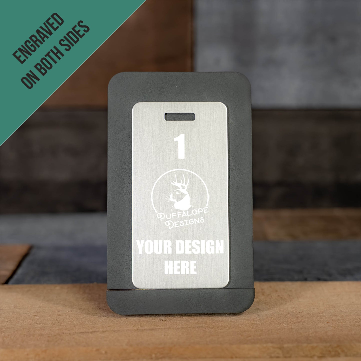 Double Sided Custom Metal Disc Golf Bag Tags