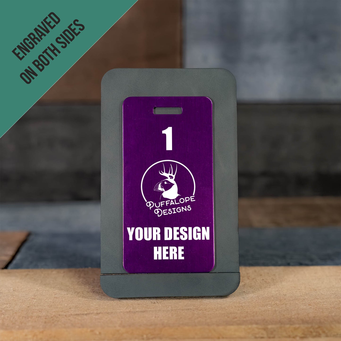 Double Sided Custom Metal Disc Golf Bag Tags