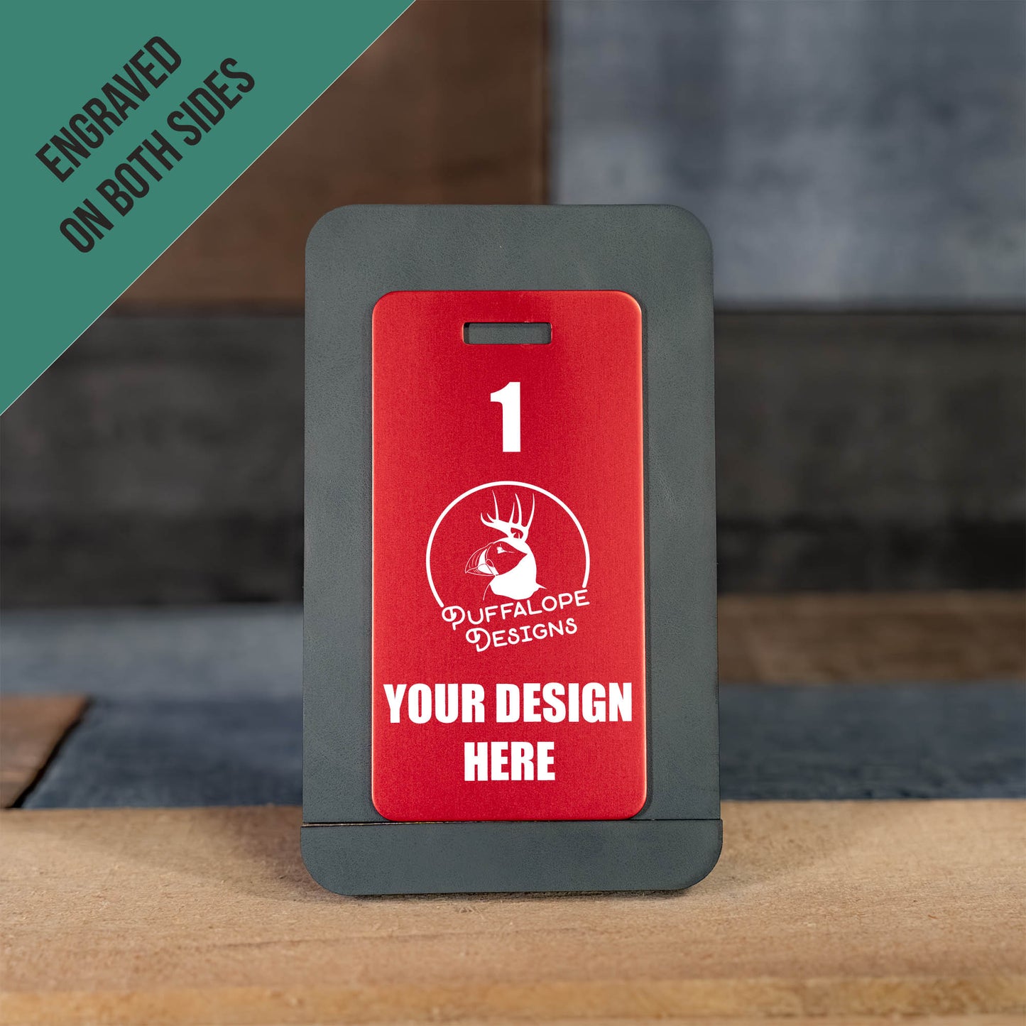 Double Sided Custom Metal Disc Golf Bag Tags