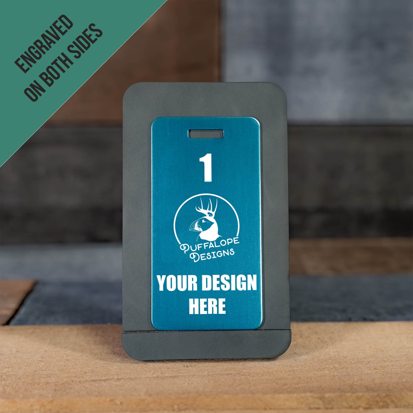 Double Sided Custom Metal Disc Golf Bag Tags